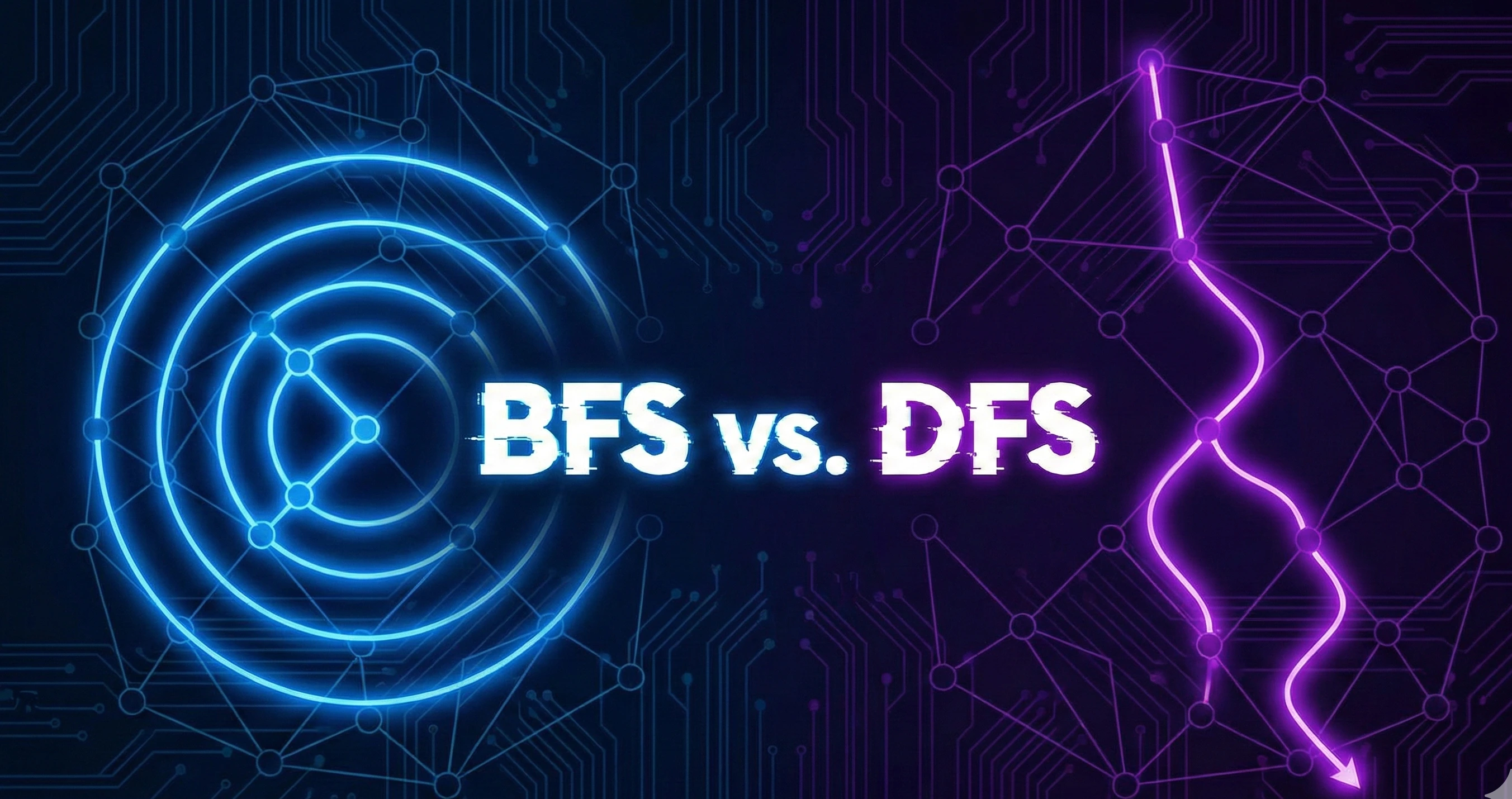 BFS vs DFS visualizer preview